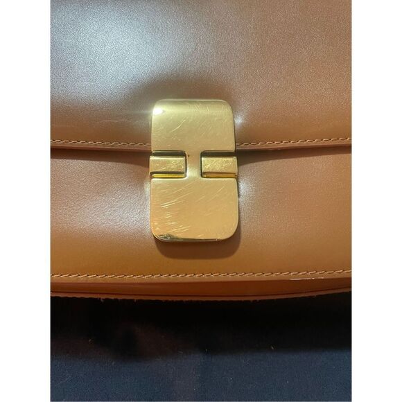 A.P.C. Tan Shoulder Bag with Gold Chain - Picture 5 of 5